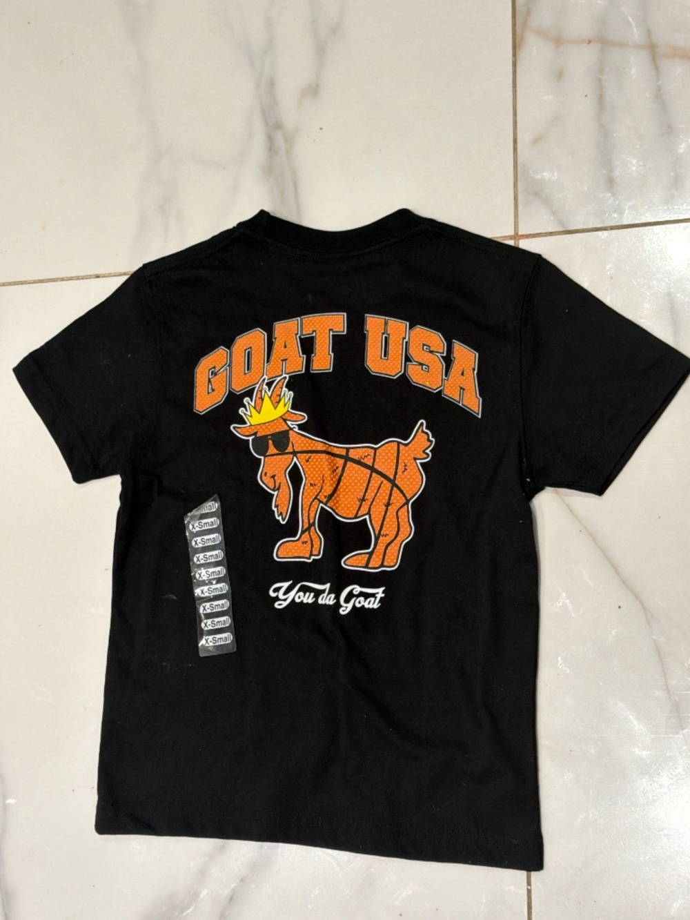 Black 'Goat USA' youth x small
